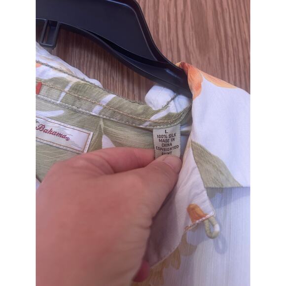 Mens Tommy Bahama 100% silk short sleeve button down shirt size large - Picture 2 of 3